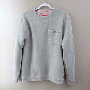 Coleman Men’s Sherpa Lined Sweatshirt Large Grey Snap Pocket Fleece Pullover